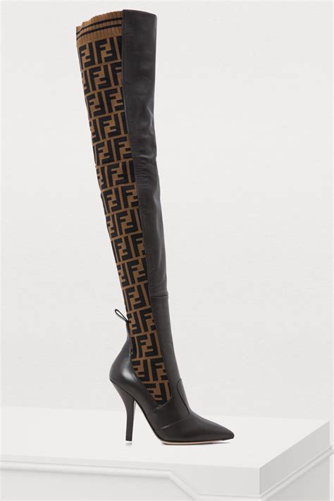 fendi thigh high boots price|fendi thigh high boots heels.